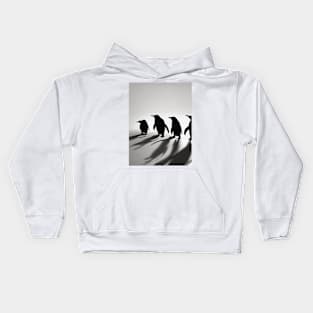 Penguins Shadow Silhouette Anime Style Collection No. 73 Kids Hoodie